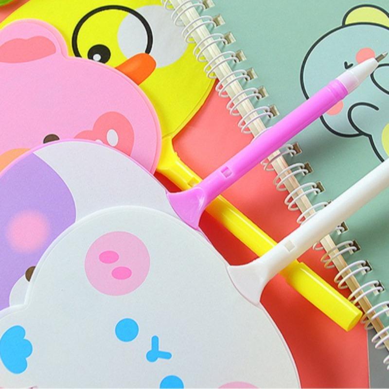 50Pcs Cartoon Creative Cute Rabbit Bear Fan Neutral Pen Creative Gift School Writing Supplies Ballpoint Pen