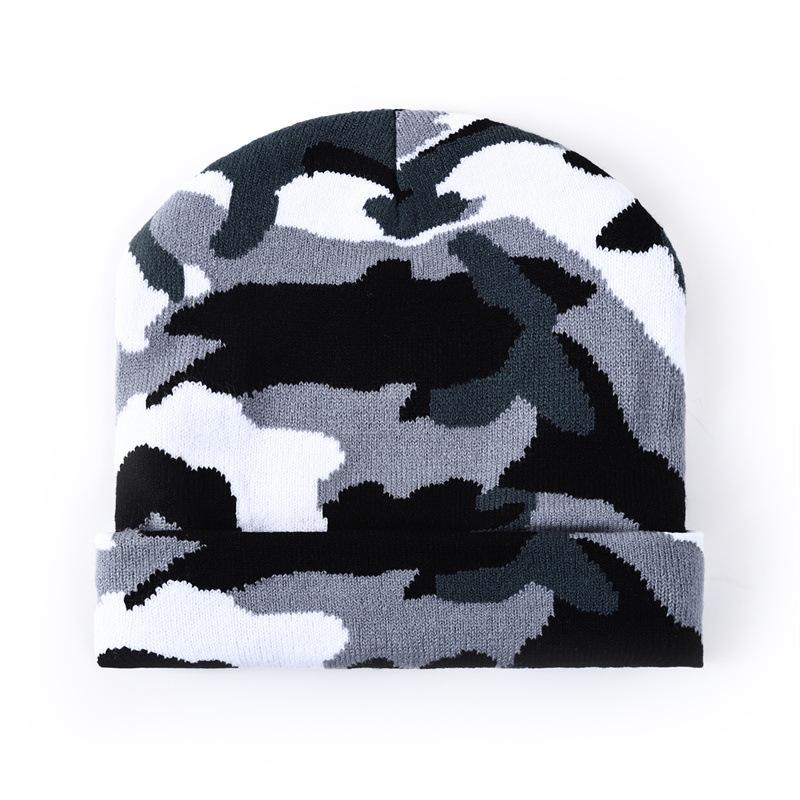 New Cross-border Winter Toque Beanie Cow-pattern Jacquard Warm Short-style Knitted Wool Unisex Street Style Hat
