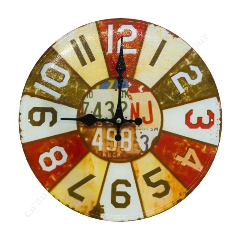 Vintage Round Train Tin Sign, Home Bar Cafe Garage Decor