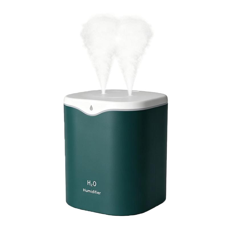 Umidificatore a Nebbia Fredda per Camera da Letto, Umidificatore d'Aria Ultrasonico Ultra Silenzioso da 2L, Umidificatori con Riempimento dall'Alto, Umidificatore da Scrivania Alimentato via USB