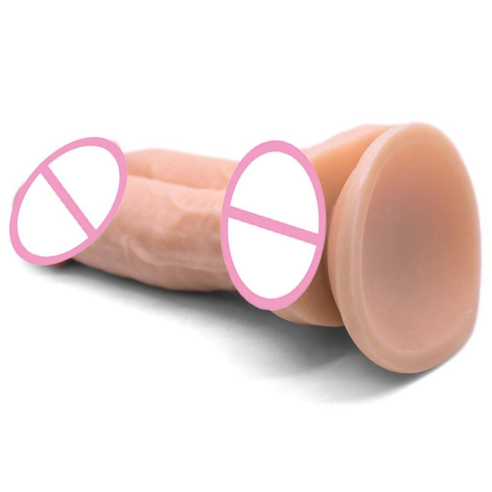 Realistyczne dwustronnie zakończone Dildo Dwustronna penetracja na czele Symulowana Penile Sucker Sex Toy dla kobiety