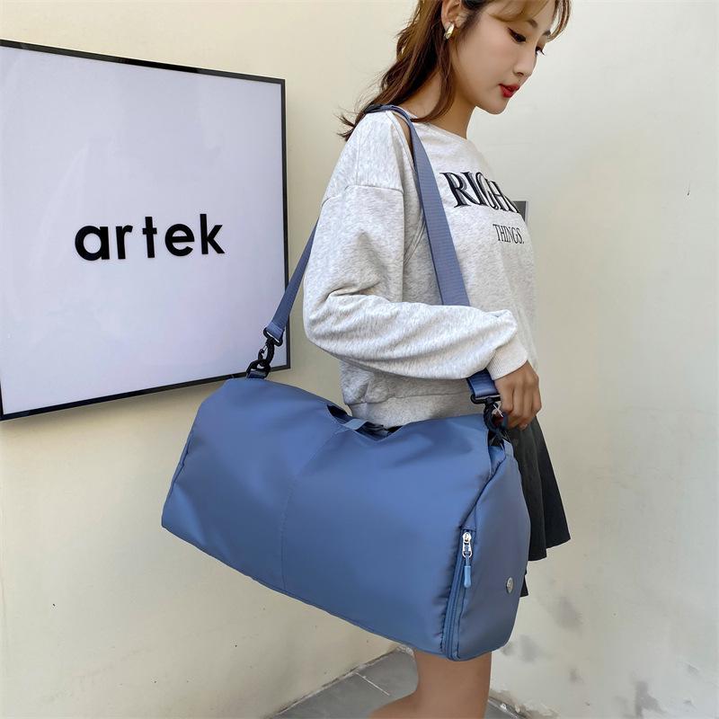 Trendy Solid Color Yoga Bag: Large Capacity, Wet/Dry Separation, Ideal for Travel & Fitness