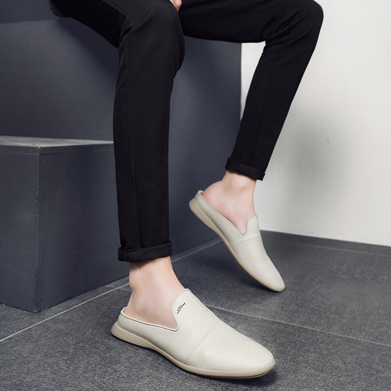 Men's Leather Slippers Sandals Loafers