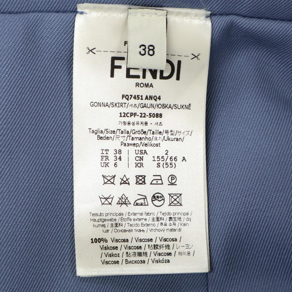 FENDI Blue FQ7451 ANQ4 Skirt skirt 38 blueUsed
