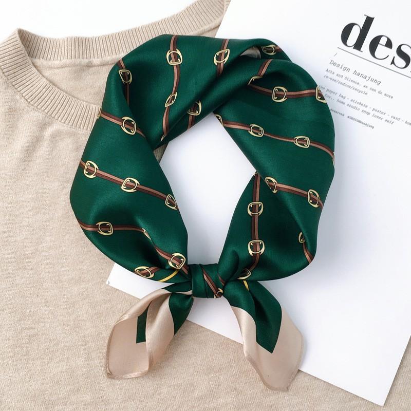 Silk Square Scarf Women 53x53cm Lightweight Pure Mulberry Neck Classic British Style Accessory