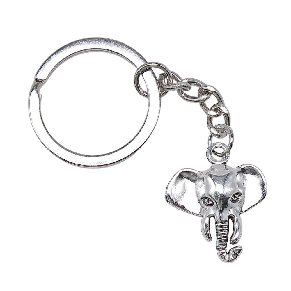 Pendants Elephant Charm Keychain Animal Theme Key Ring 28mm