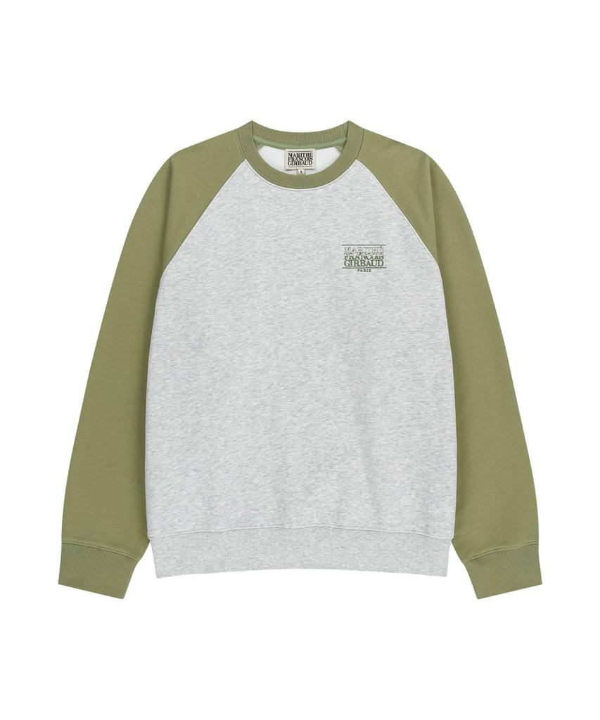 Malittepeulangsowajeobeo Small Classic Logo Color Block Sweatshirt Khaki