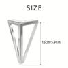 Pieds de Meuble en Métal Argenté, Pieds en Fer Épais de 15 cm pour Canapé, Meuble TV, Meuble de Salle de Bain et Table Basse - Finition Polie