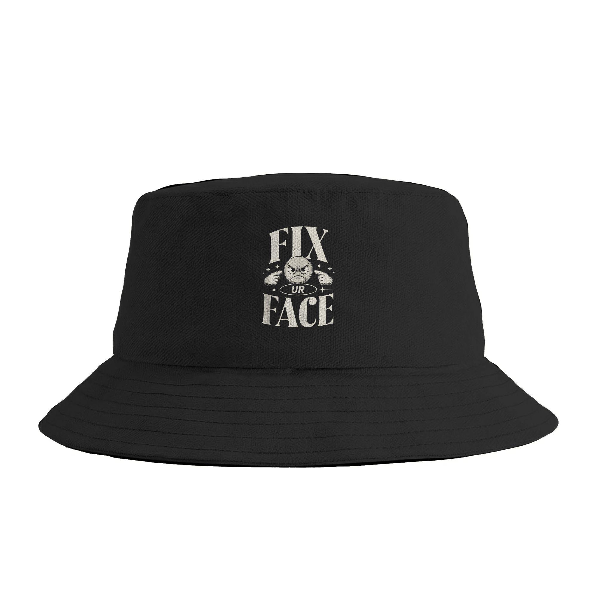 Couple Fix Ur Face Fix Your Face Funny Sarcastic Quote Bucket Hat  Breathable Fisherman Hats Summer Vintage Fishing Caps One Size