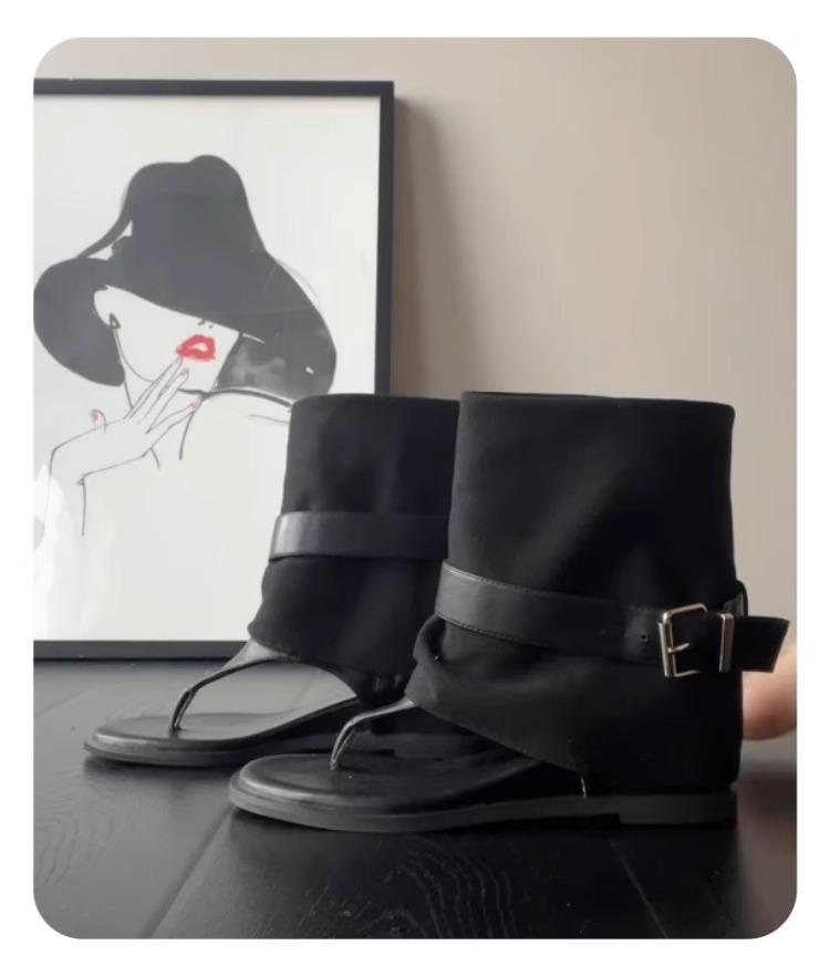 

Французские туфли на скрытой платформе с открытым носком, женские, 2025, новые, летние, ботильоны, шлепанцы, ботильоны-щипки, сандалии, короткие 40