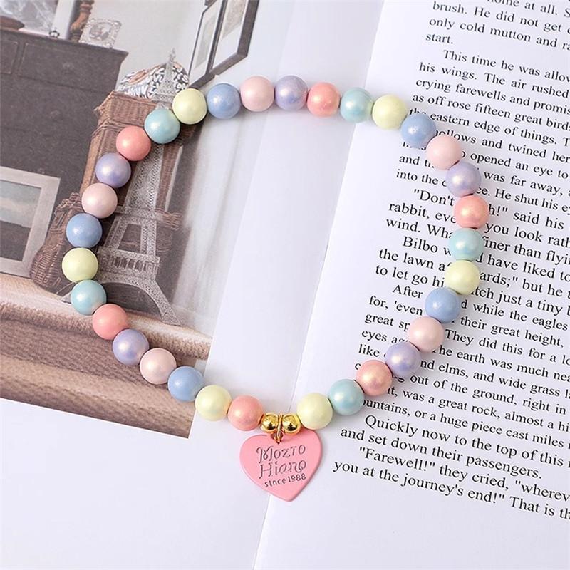 Heart Pendant Pet Pearl Collar Colorful Beads Dog Necklace Cat Collar Puppy Accessories Dog Chain Chihuahua Pet Wedding Jewelry