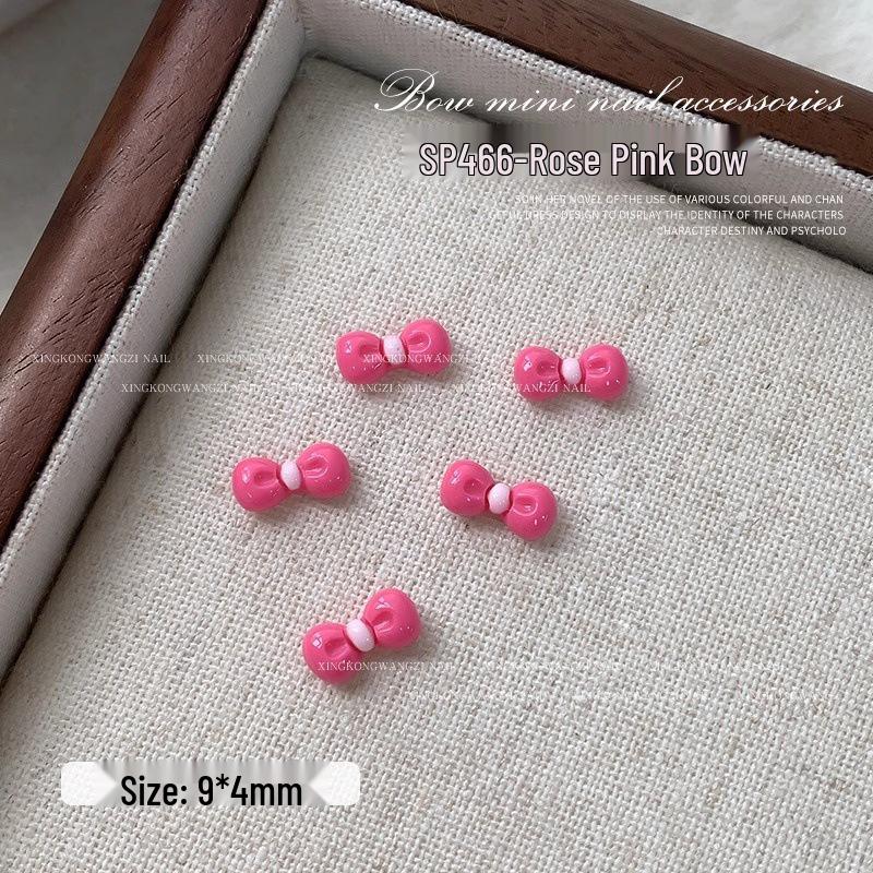 Sweetheart Barbie & Niedliche Katze Nagelkunst Schleifenverzierungen mit Strasssteinen