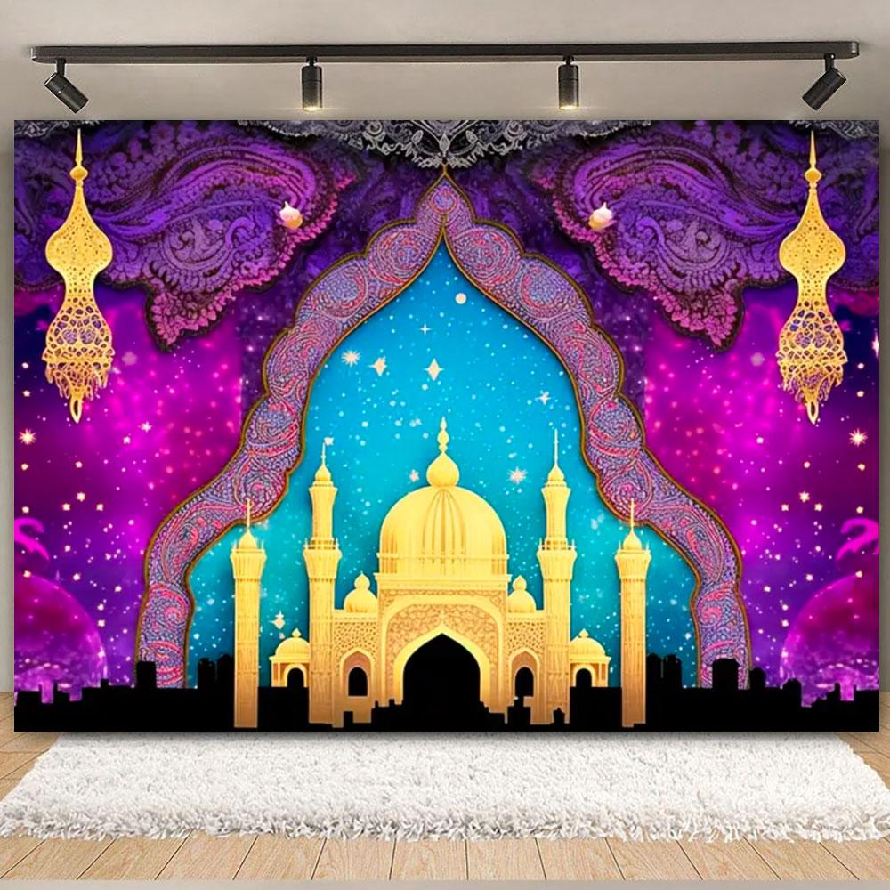 Festa di Compleanno Notti Arabe Marocchine Sfondo Decorazioni Aladdin Sfondo Fotografico Banner per Baby Shower Studio Fotografico Accessori