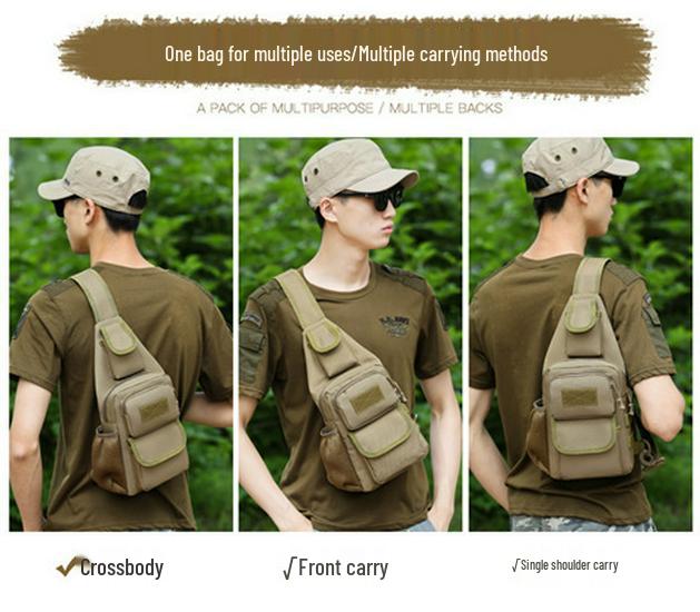Outdoor Military Tactical Chest Bag, Multifunctional Crossbody Shoulder Bag for Men, Large Capacity Mountaineering Daypack