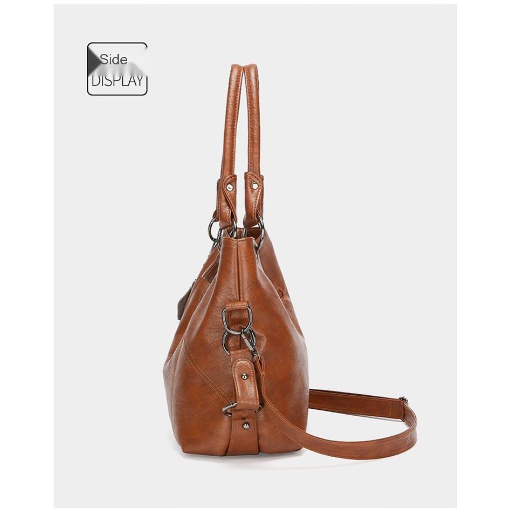 Handbag Women PU Large Capacity Adjustable Strap Daily