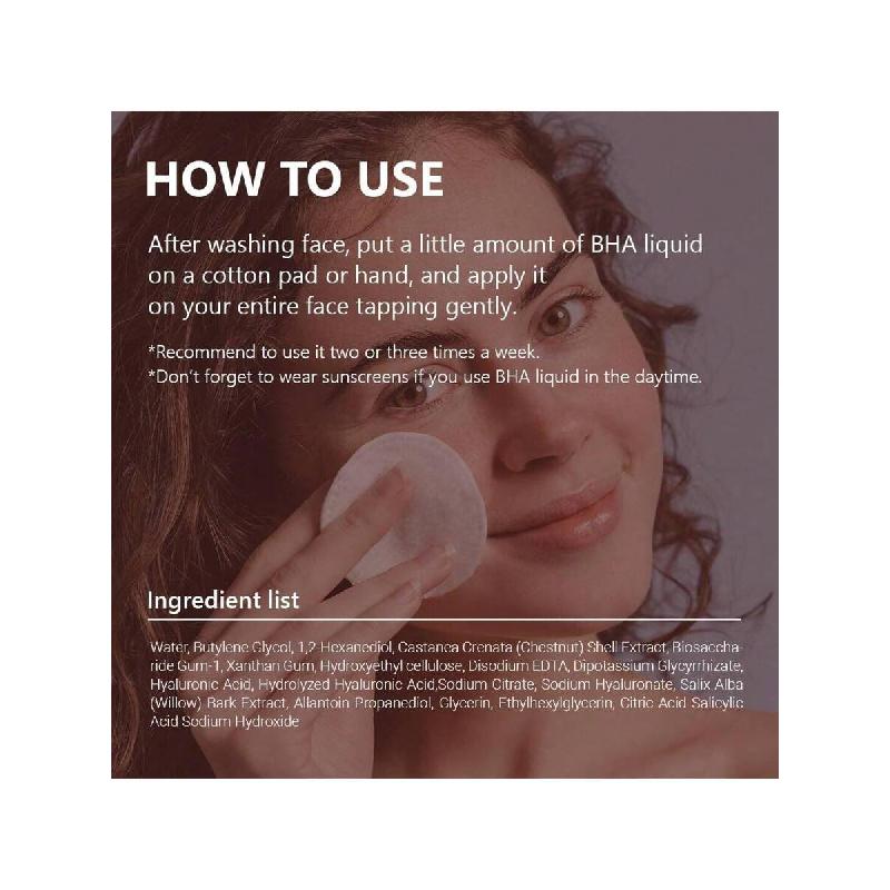 Isntree Chestnut BHA 2% Clear Liquid 100ml | Mild Exfoliant | Pore Tightening | Removes Dead Skin Cells | Korean Skincare