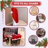 Christmas Chair Covers Santa Claus Hat Chair Back Covers for Xmas Holiday Festival Indoor Kitchen Bar Counter Stools Decorations
