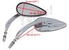 YUIKUI RACING Motorcycle Universal Mirror Motorcycle Aluminum Mirror Skull Chrome and Black Harley Mirror