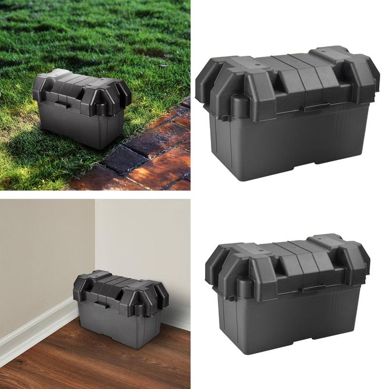Battery Box Holder, Battery Holder with Strap, Lightweight And Anti-erosion Organizer, Battery Tray Cases for Boat, A