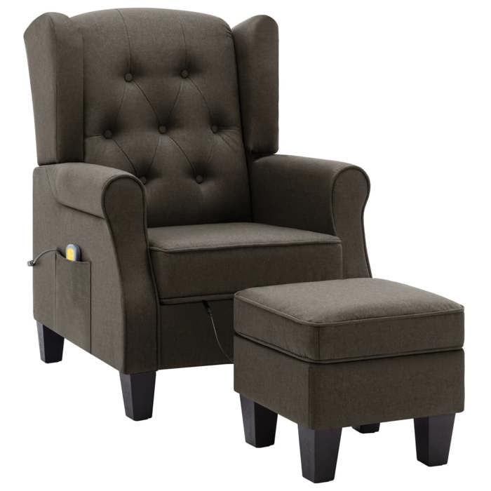 VidaXL Fauteuil de Massage avec Repose-pied Fauteuil de Relaxation Electrique Siège de Salon Salle de Séjour Maison 320169