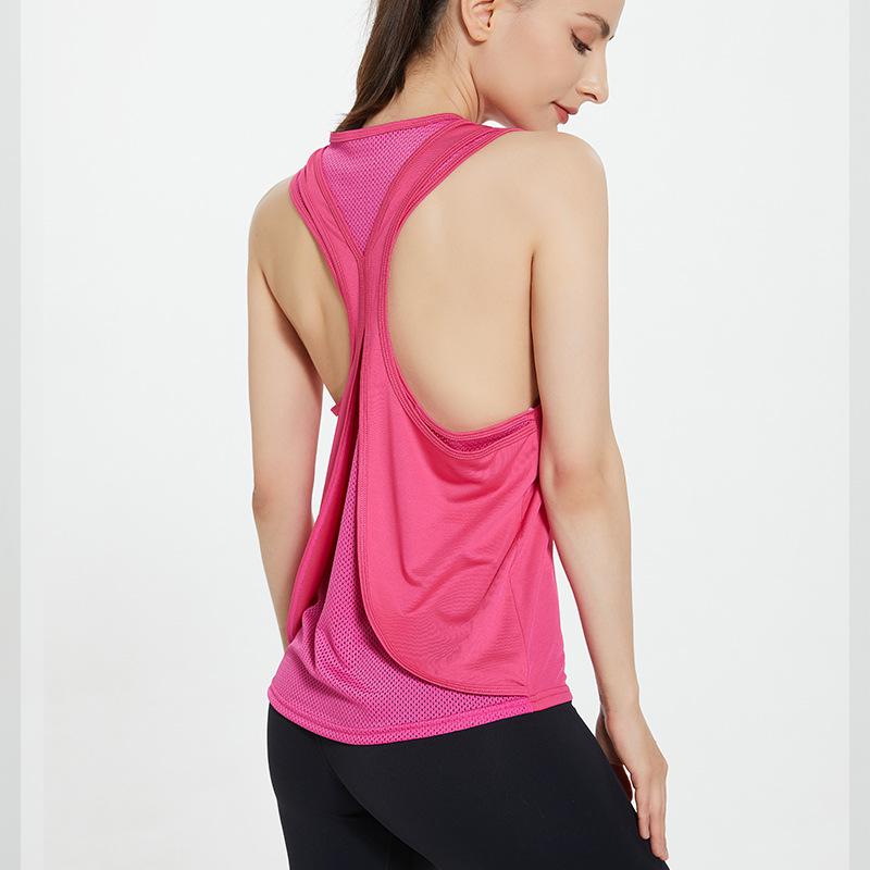 Women's Plus Size Yoga Tank Top - Beautiful Back, Sleeveless Sports Fitness Outerwear