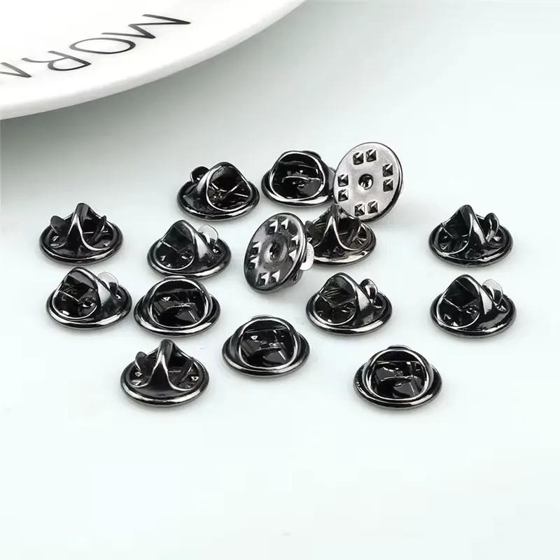100-500Pcs Metal Locking Pin Back Brooch Badge Holder Lapel Base For DIY Jewellery Material Hand Making Supply Craft Accessories
