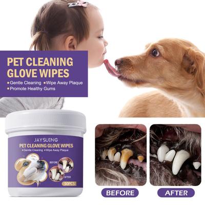 50 Teile/satz Pet Dental Tücher Nicht Reizend Komfortable Haustier Hund Katze Dental Finger Wischen Pet Supplies