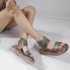 Genuine Leather Thick Sole Sandals Retro Soft Sole Handmade Women's Flat Platform Shoes