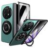 KEYSION 360° Rotating Magnetic Ring Stand Phone Case for MagSafe for OPPO Find N5 Hinge Phone Cover with Glass Screen Protector