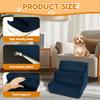 3 Step Dog Stair 10.63Inch High Sponge Pet Stair with Cloth Cover Removable Washable Pet Safety Ramp Pet Supplies Accessories
