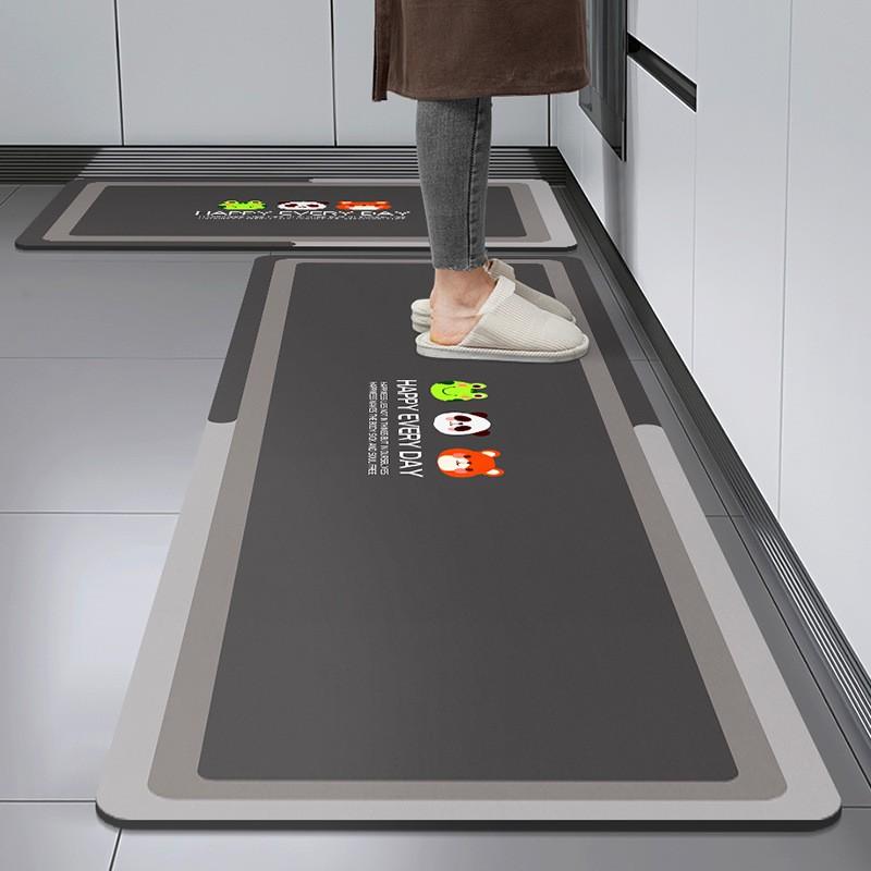 Modern Minimalist Kitchen Mat Silicone Diatomite Absorbent Non-Slip Water Drainage Floor Pad Cooking Area