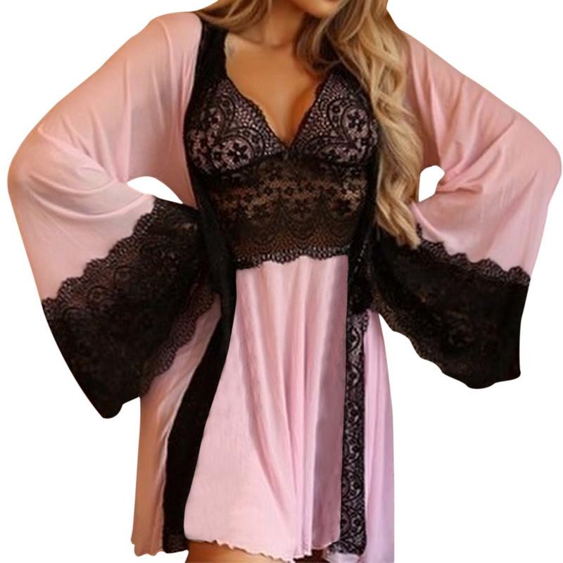 Mujer Encaje Ropa de dormir Tentación Suspender Sexy Nightdress Set comprar  a buen precio — entrega gratuita, reseñas reales con fotos — Joom
