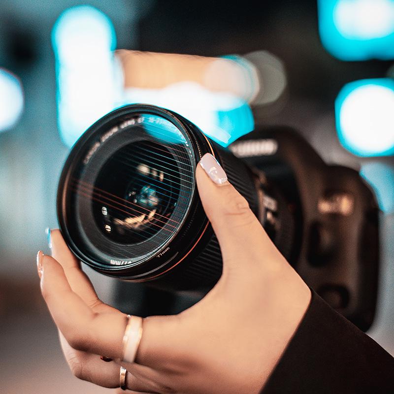 Rainbow Blue Brushed Movie Filter for Photography & Videography