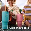Stainless Steel Kids Tumbler with Straw, 24oz (709ml), Dahlia Design, Insulated Water Bottle (Official Japanese Product)