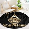 Borussia Custom Name Round Area Rug,Carpet Rug for Living Room Bedroom Sofa Playroom Decor,Non-slip Floor Mat