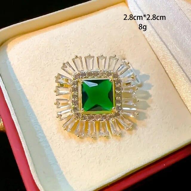 Korea Simple Geometry Square Zircon Small Flower Brooches Elegant Temperament  Bow Snowflake Dress Accessories Pins Girls Gifts