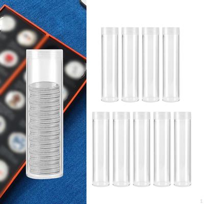 Transparent Beads Holder, Protector, Holder Tube Commemorative Sturdy Loose Change