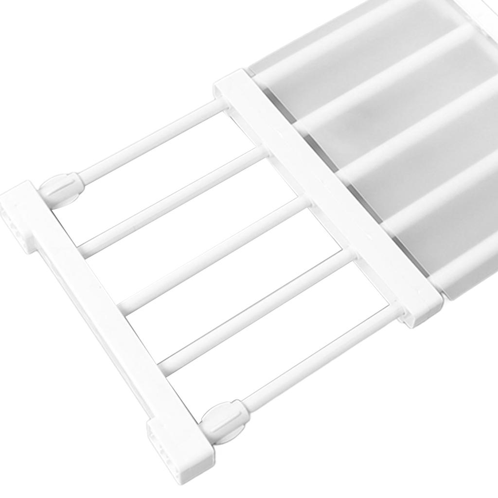 Closet Tension Shelf Expandable Nail Cabinet Divider Storage Rack for Wardrobe Cupboard