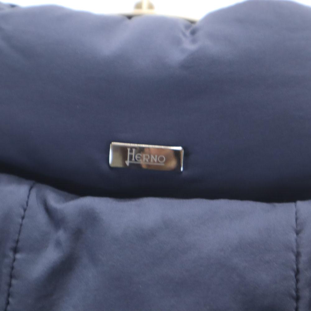 Herno Made In Romania Goose Down Coat 44 Blue PRODUZ LAVJPI HOODIE Men's Used
