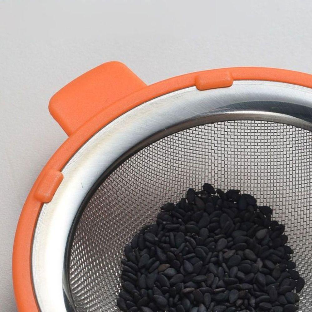 Stainless Steel Fine Mesh Strainer Plastic Handle Colanders Kitchen Accessories Flour Sifter  Tea