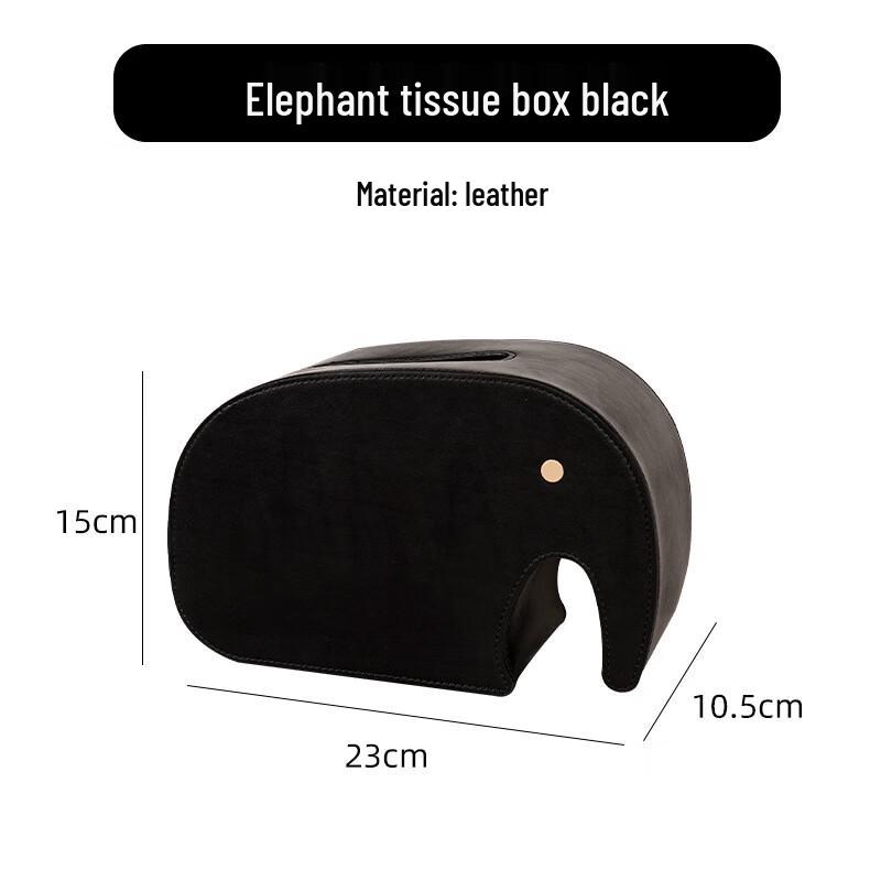 INS Style Elephant Leather Tissue Box
