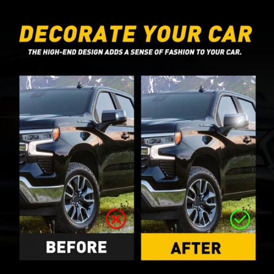 2X White LED Side Mirror Turn Signal Lights For - Chevy Silverado 1500 A