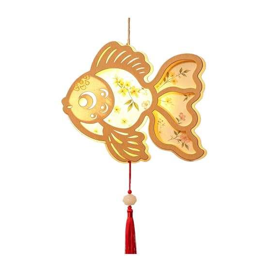 Decorative Tassel Lanterns DIY Chinese Ancient Style Lantern Kit, Light Up Handheld with LED String & Festival Gift for Children Tassel, Rabbit