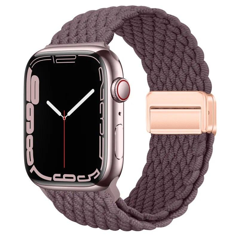 Nylon Strap For Apple Watch 44mm 45mm 49mm 42mm 38mm 40mm 41mm Watchband Bracelet for iWatch Series Ultra 9 8 7 6 5 4 SE 3 Band
