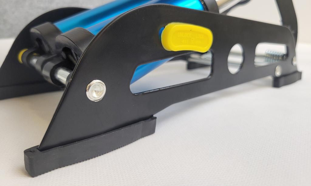 Strong foot pump with pressure gauge for bicycle, car, balls, bicycle mattress