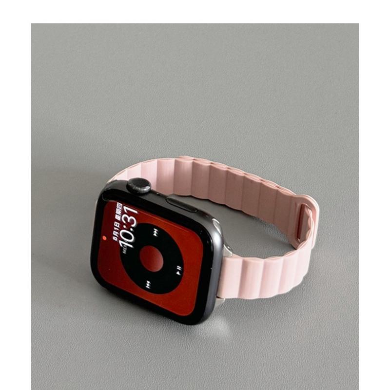 Damen Schlankes Silikonarmband Magnetarmband für Apple Watch S11 10 46/42mm 45mm 44 Schlanke Bänder 38mm 40mm 41 Armband iWatch SE 9 8 7 6
