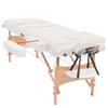 VidaXL Table de massage pliable et tabouret 10 cm d'épaisseur Blanc 110156