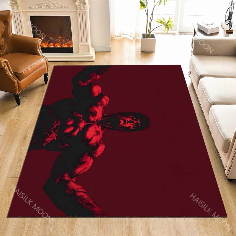 1PC Red Background Man Comic Carpet for Living Room Bedroom Sofa Home Decor Rus Non-slip Floor Mat Luxury Gift Multiple Sizes