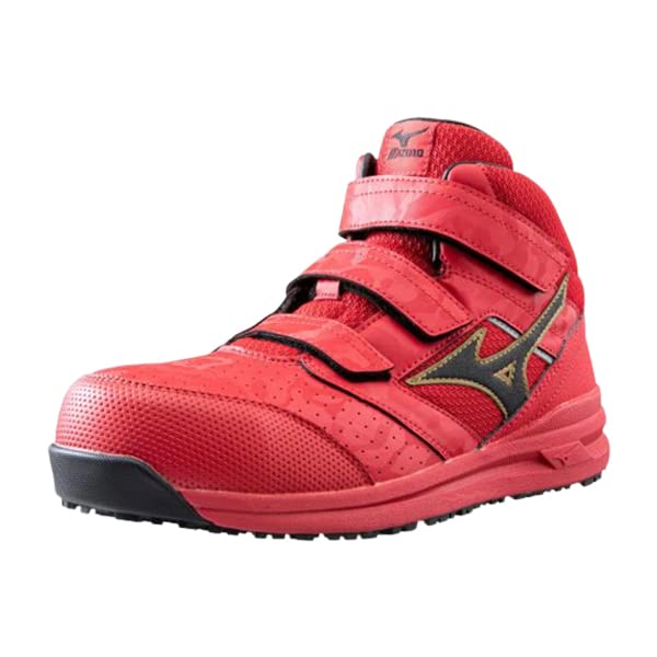 Work Safety Almighty Red x 3E [Mizuno] Shoes, Shoes, LS21M, Black, 27.0 cm,