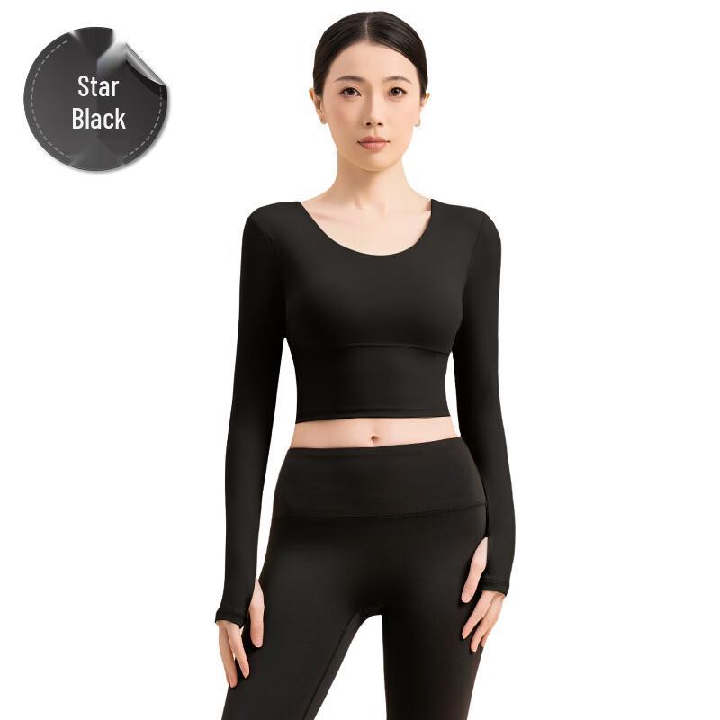 Noodingxiu Women s Cross-Back Long Sleeve Yoga Top